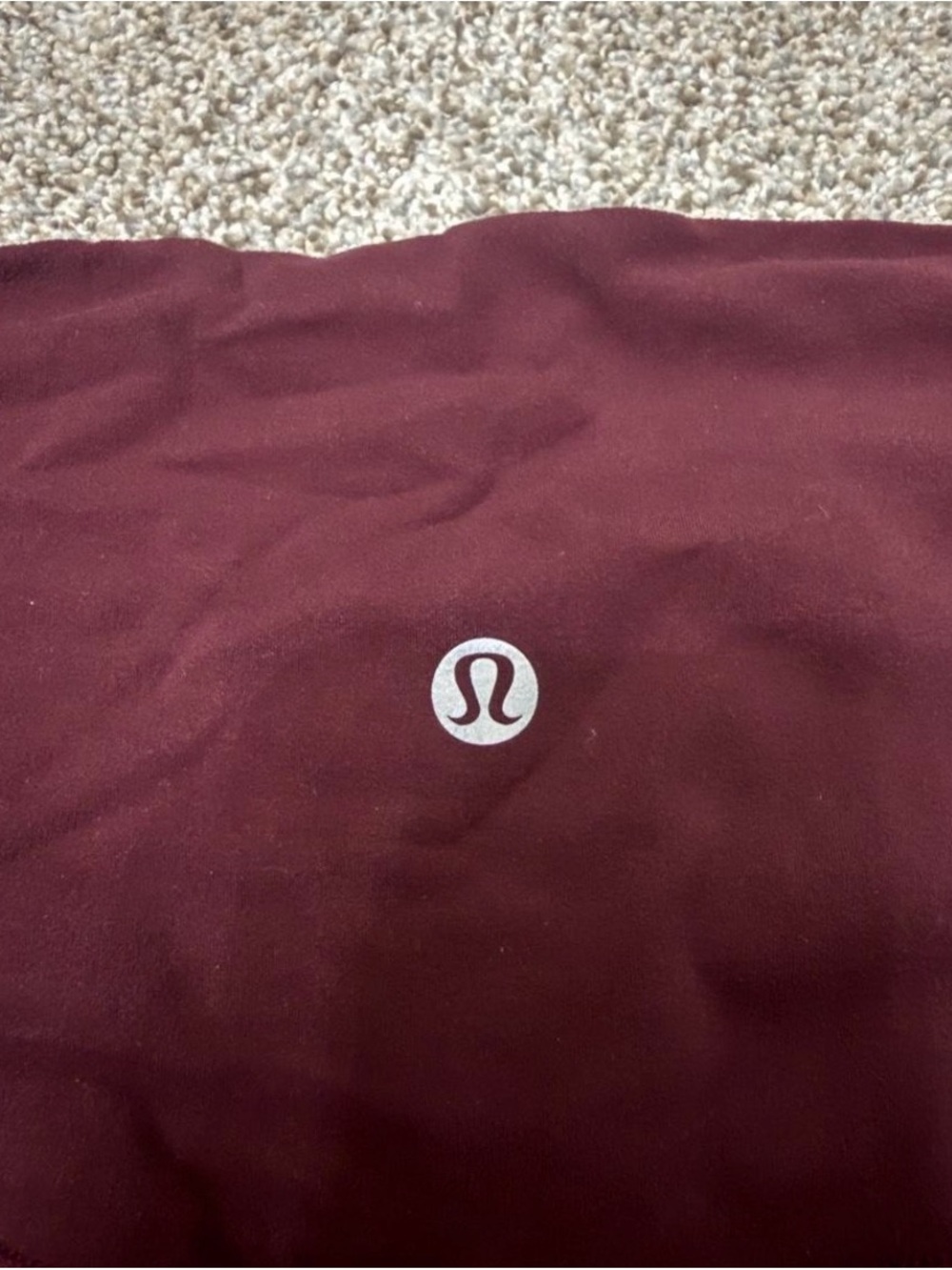 lululemon athletica Maroon Leggings with Reflective Logo
